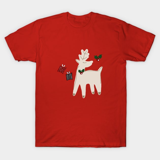 Cute Reindeer T-Shirt by bruxamagica
